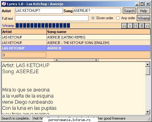 lyrics versiune 1.0
este o carte ce contine peste 235.000 versuri (lyrics). aplicatia a fost testata