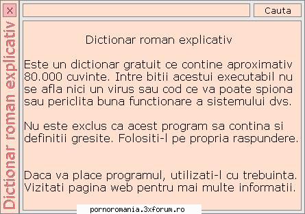 DEX - DEX versiune 1.01 DEX este un Dictionar Roman - New Software